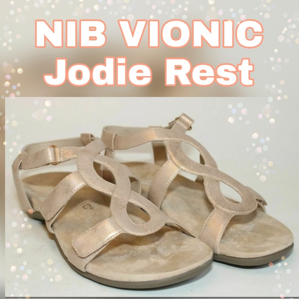 VIONIC JODIE REST SANDALS ROSE GOLD ORTHOTIC